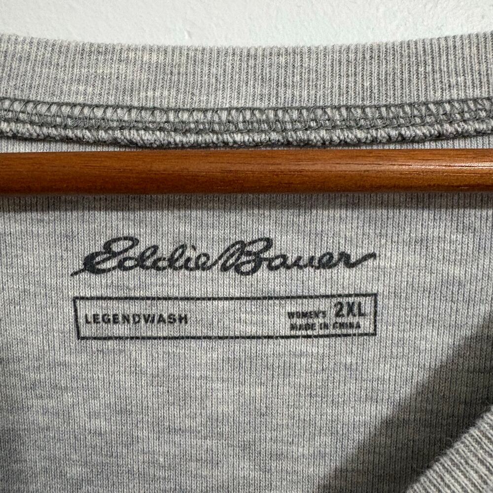 Eddie Bauer Women's 2XL Heather Gray Long Sleeve Ducks with Boots Cottage - Picture 4 of 7